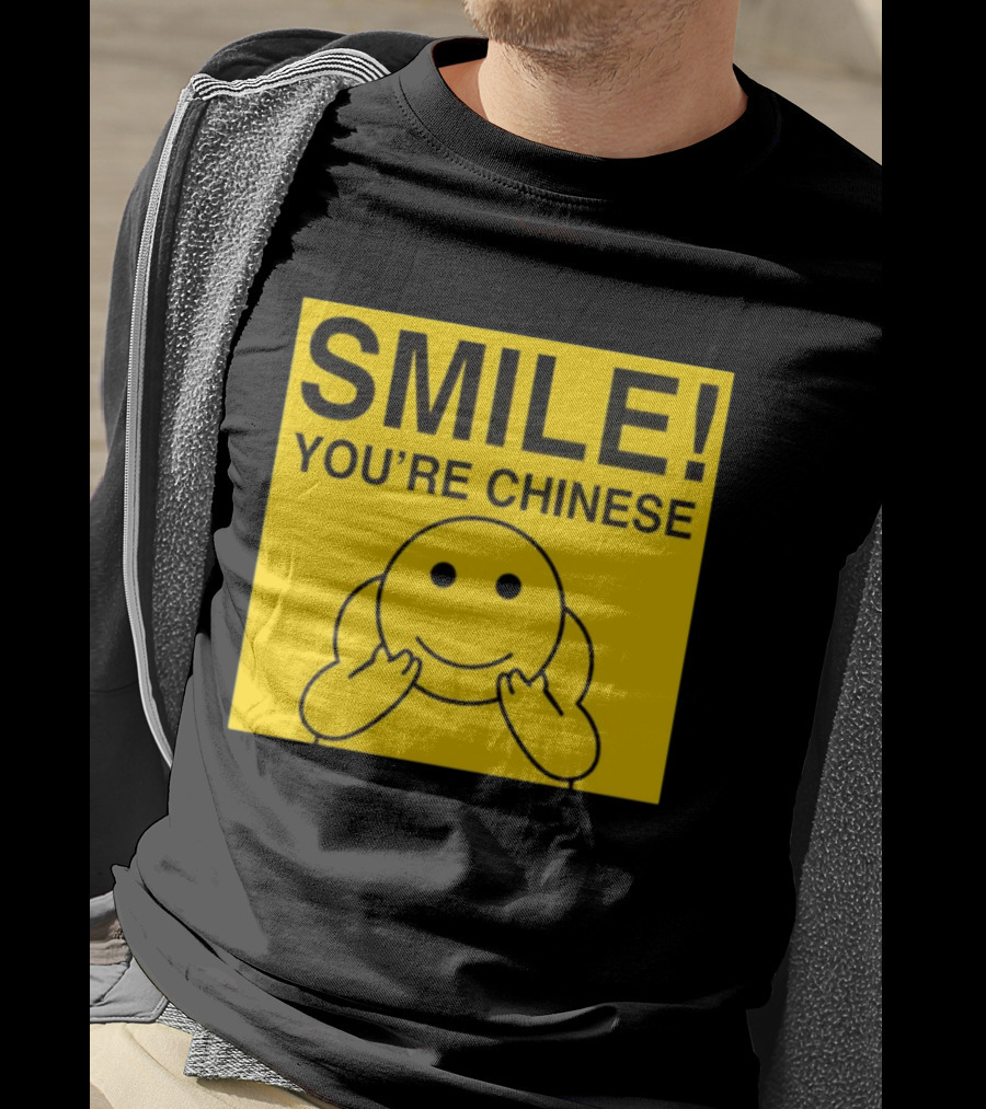 SMILE You're Chinese Sticker Emoticon Sign Yellow T-Shirt