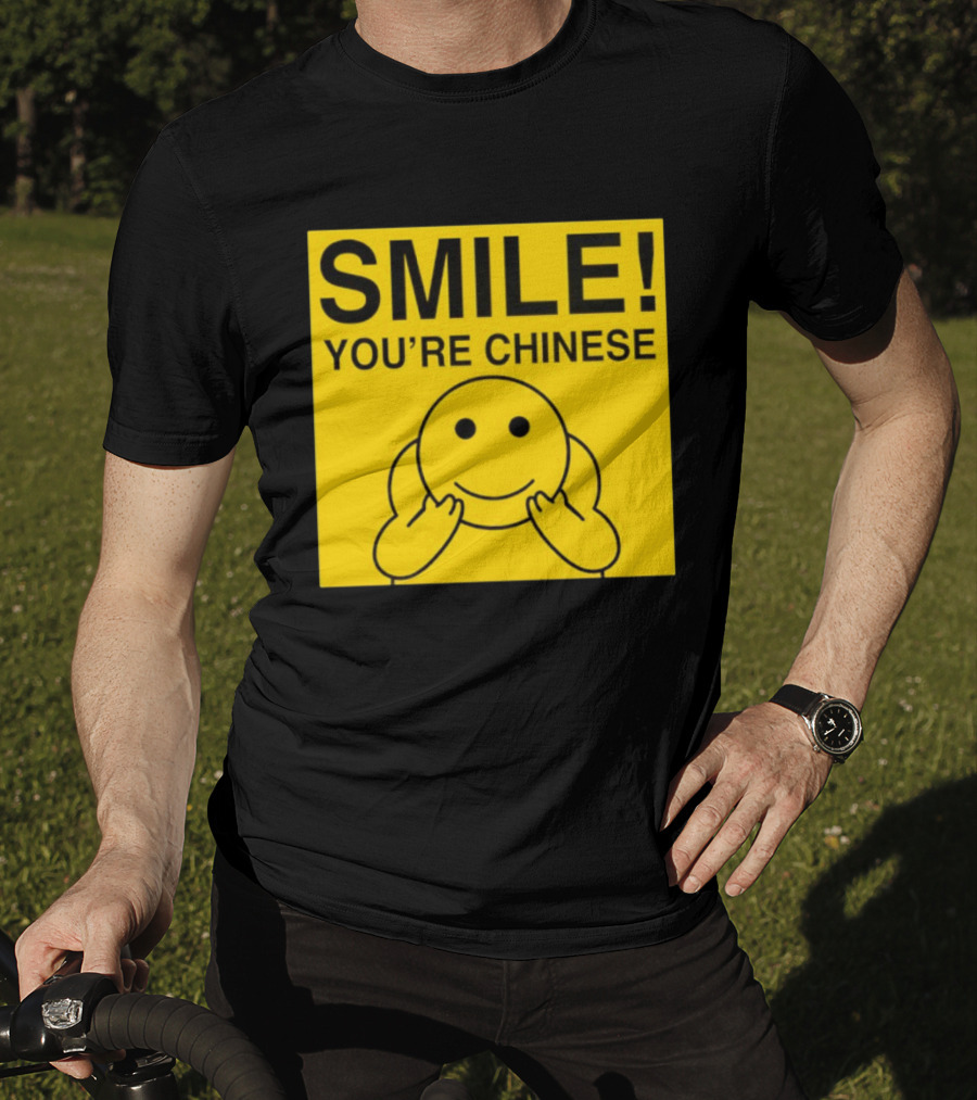 SMILE You're Chinese Sticker Emoticon Sign Yellow T-Shirt