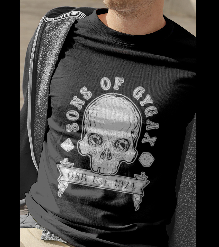 Sons Of Gygax OSR Est 1974 Skull T-Shirt