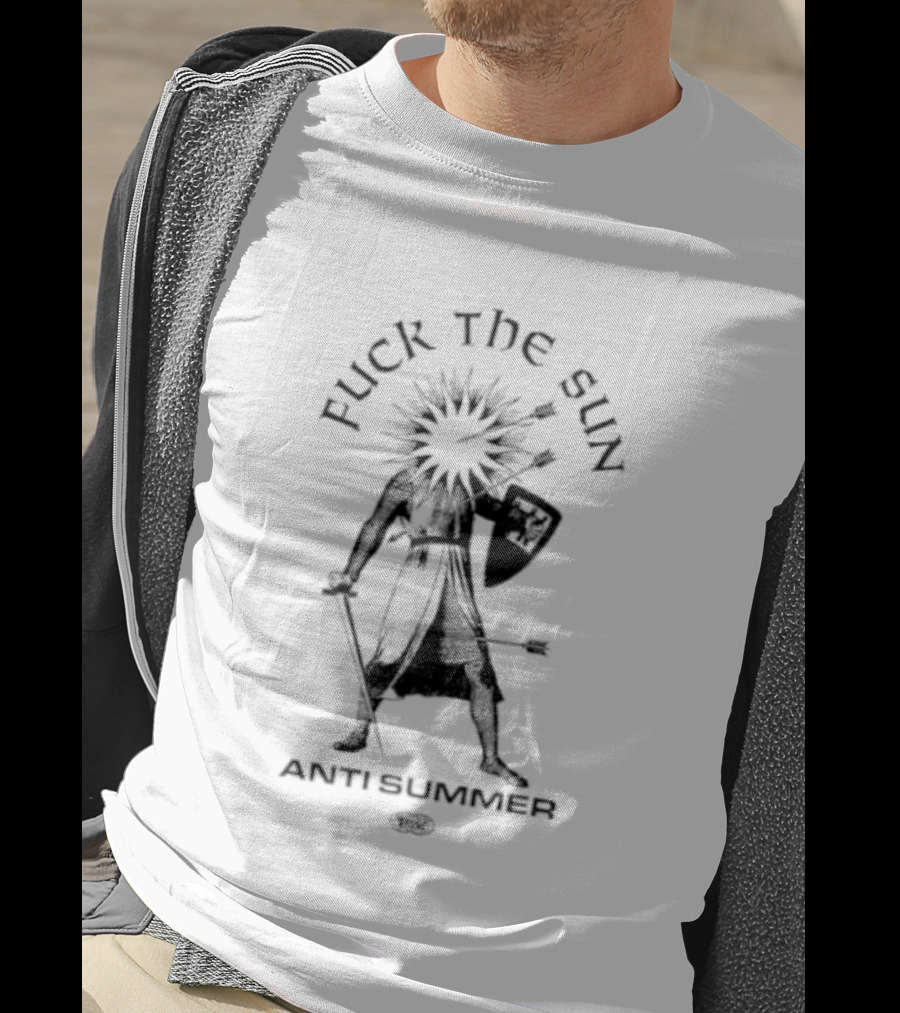 Fuck The Sun Anti Summer Minimalist Sun Hating Rebel T-Shirt