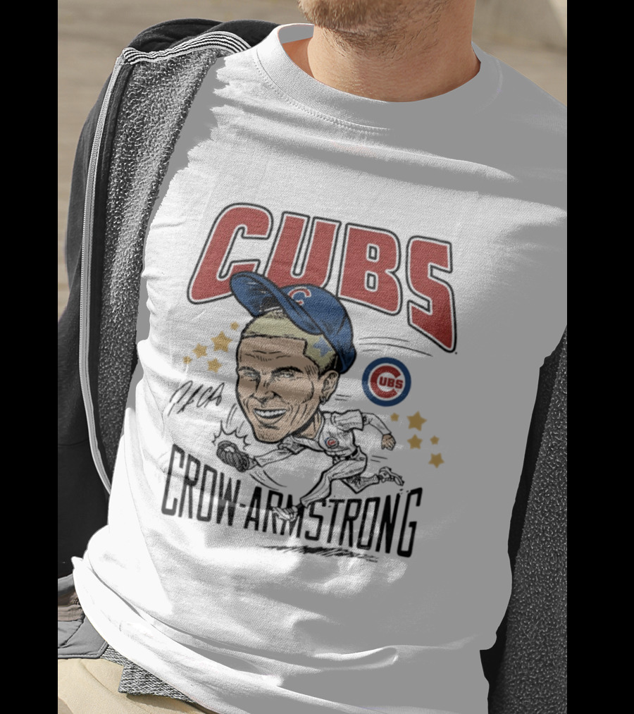 Cubs Pete Crow Armstrong Caricature MLB Player T-Shirt