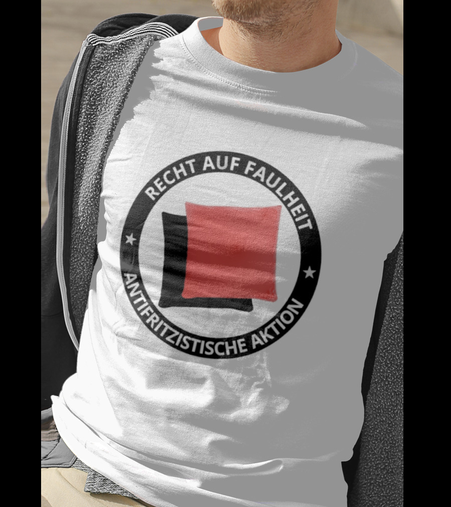 Recht Auf Faulheit Antifritzistische Aktion Rotes Kissen T-Shirt