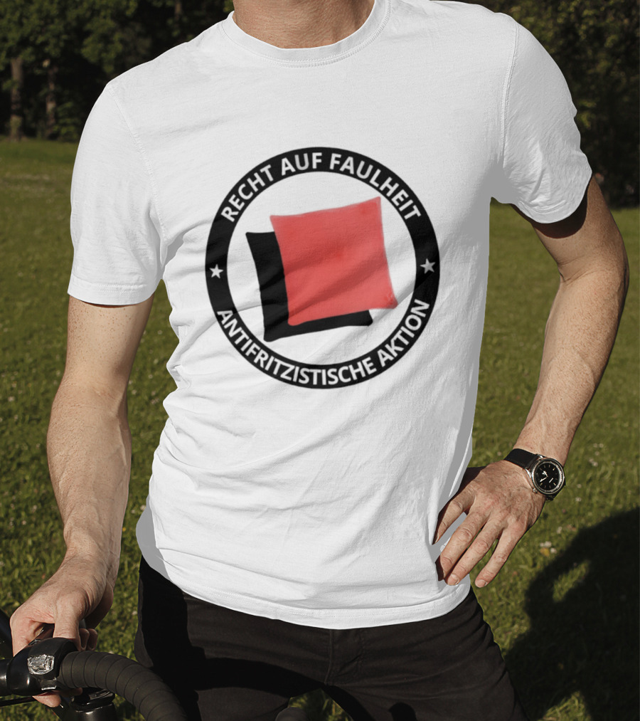 Recht Auf Faulheit Antifritzistische Aktion Rotes Kissen T-Shirt