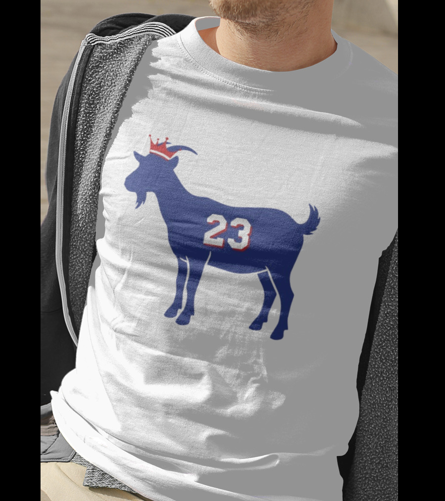 LeGOAT 23 Philadelphia Basketball Crowned Goat T-Shirt