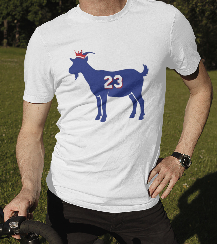 LeGOAT 23 Philadelphia Basketball Crowned Goat T-Shirt
