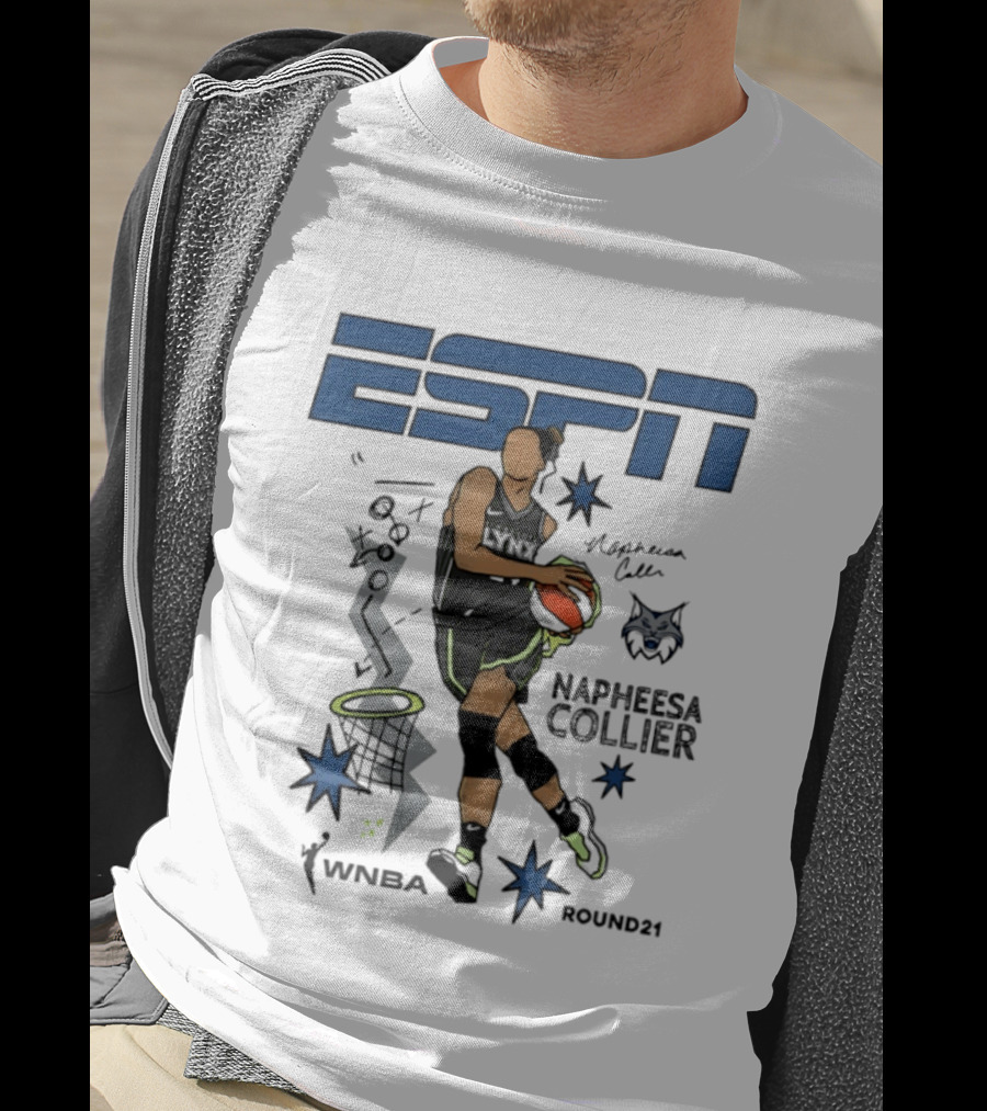 ESPN Napheesa Collier Minnesota Lynx WNBA Round21 T-Shirt