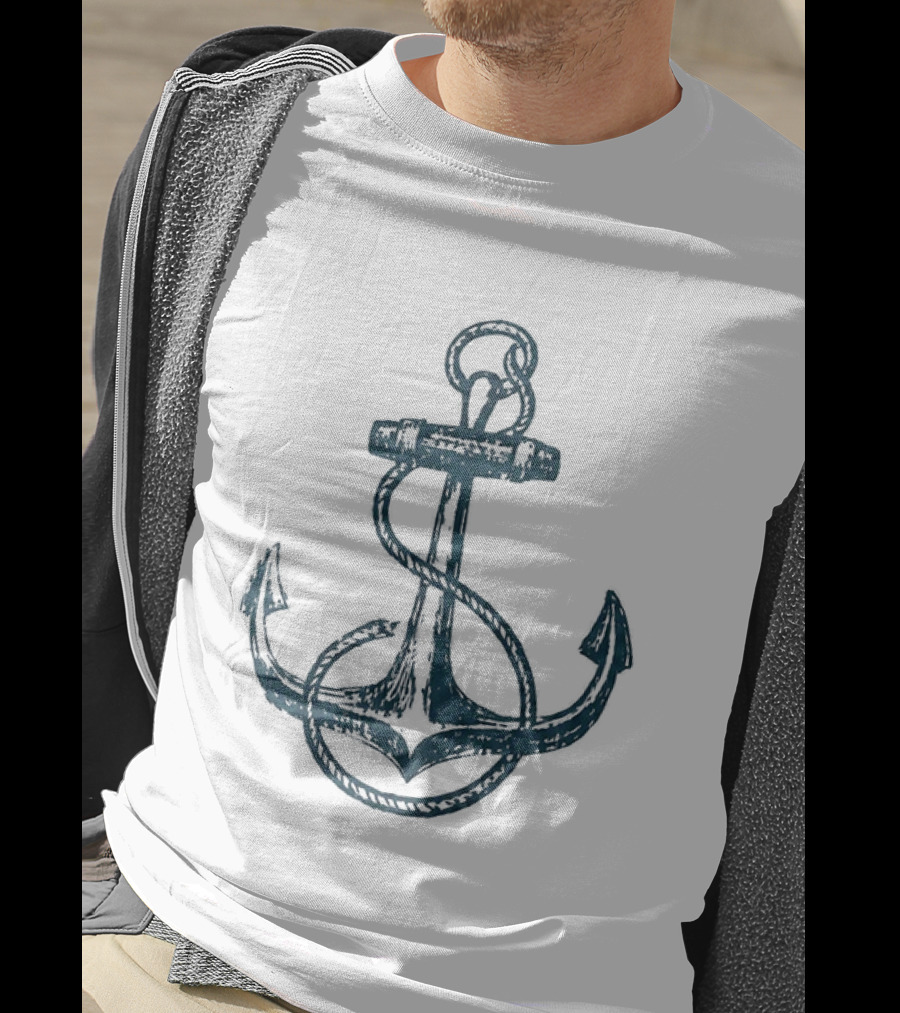 Netflix Here The Whole Time Diego Lira Caio Nautical Anchor T-Shirt