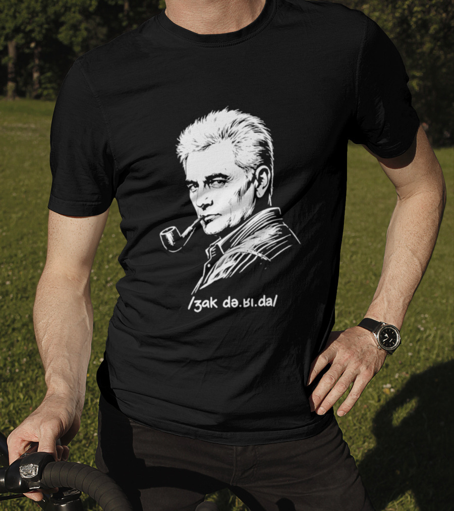 Jacques Derrida Zak De.ʁi.da Philosophy Pipe Sketch T-Shirt