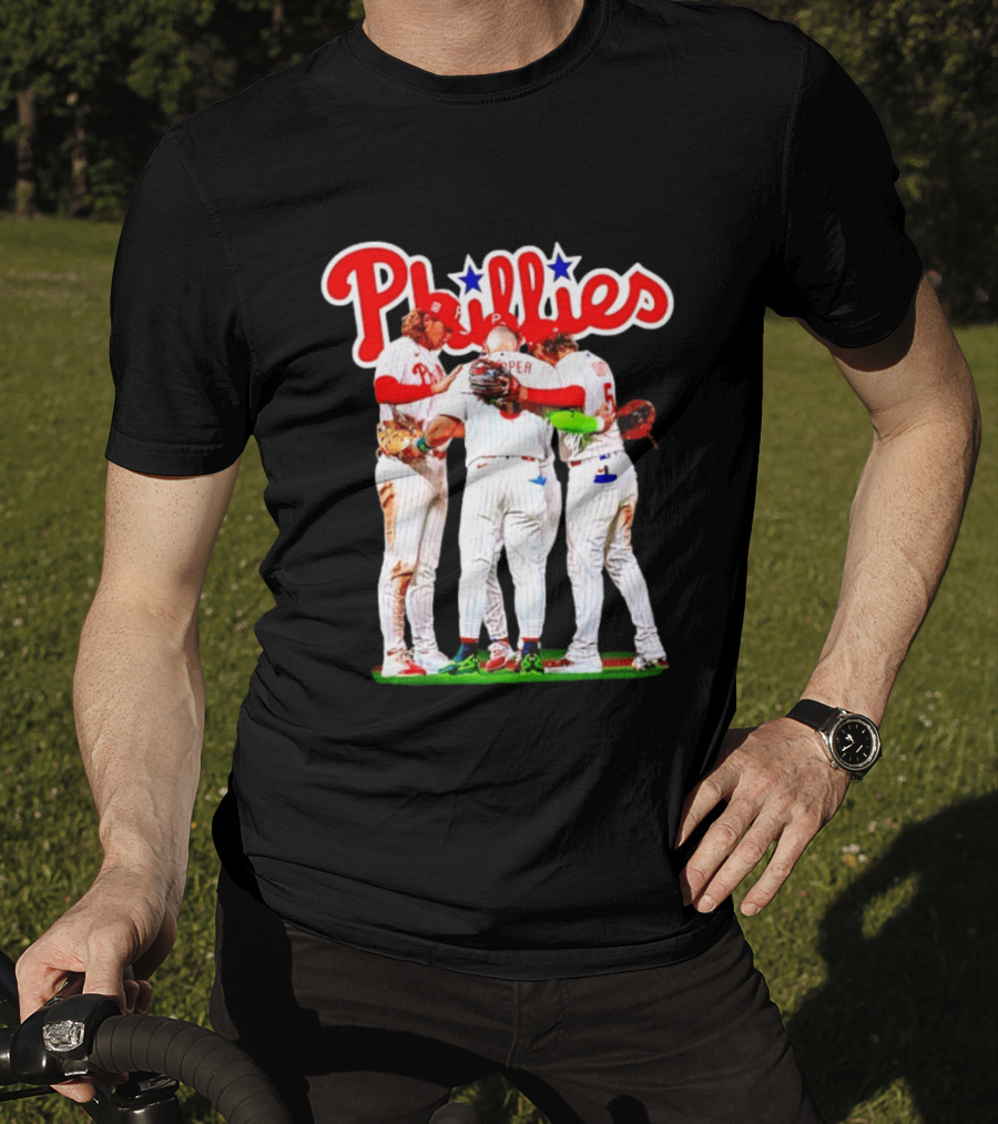 Bryce Harper Alec Bohm Edmundo Sosa Bryson Stott Philadelphia Phillies Team Unity T-Shirt
