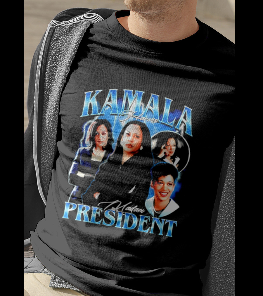 Kamala Harris Madam President Democratic Party Collage T-Shirt
