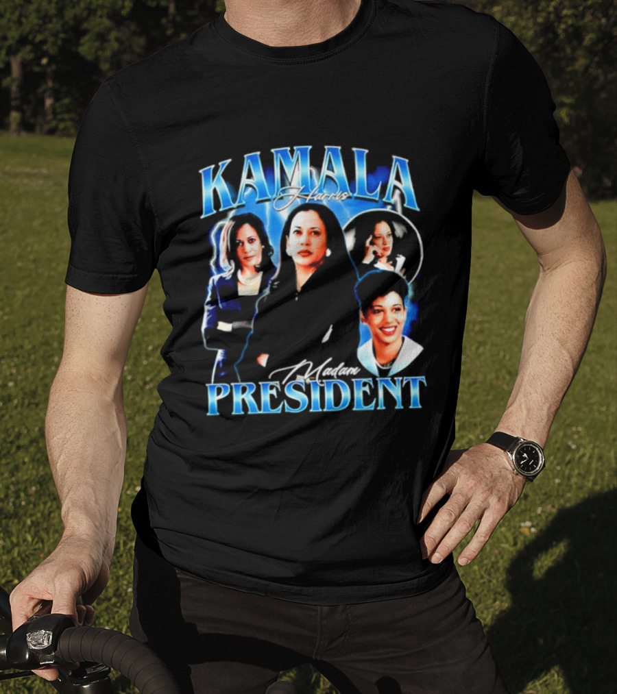 Kamala Harris Madam President Democratic Party Collage T-Shirt