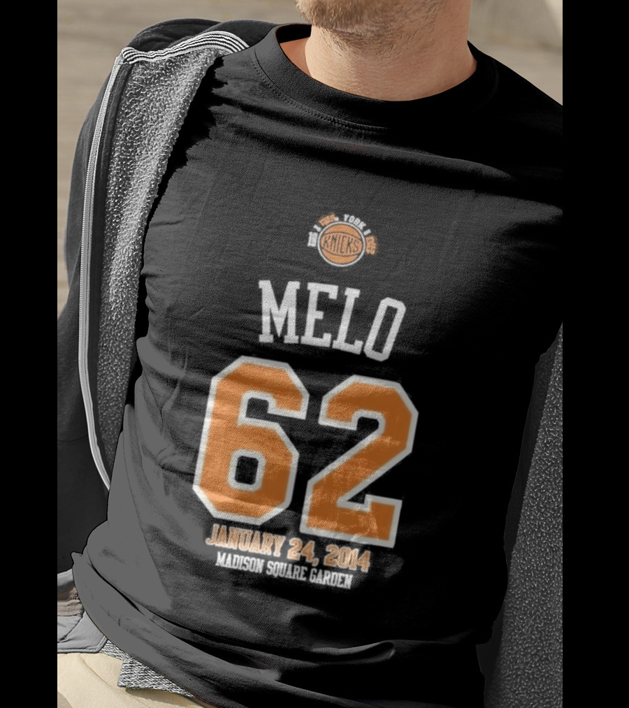 Melo 62 Knicks January 24 2014 Madison Square Garden T-Shirt