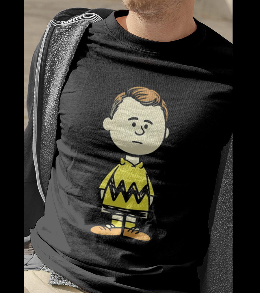 Charlie Brown Kirk Peanuts Style Character Fusion T-Shirt