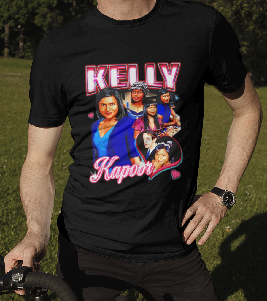 Kelly Kapoor 90s Bootleg Style With Hearts And Character Collage T-Shirt