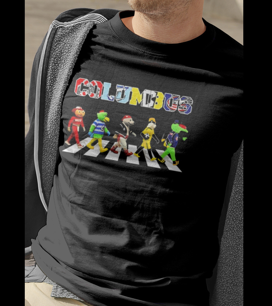 Columbus Mascots Abbey Road 2026 Sports Team Walk T-Shirt