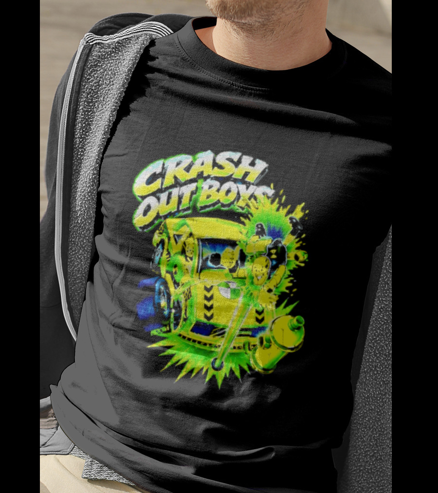 Crash Out Boys Neon Green Punk Streetwear Sludge T-Shirt
