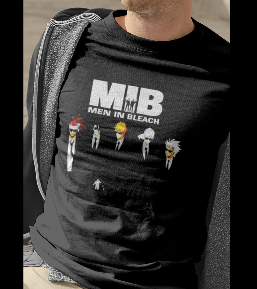 MIB Men In Bleach Crossover Men In Black International X Bleach Characters T-Shirt