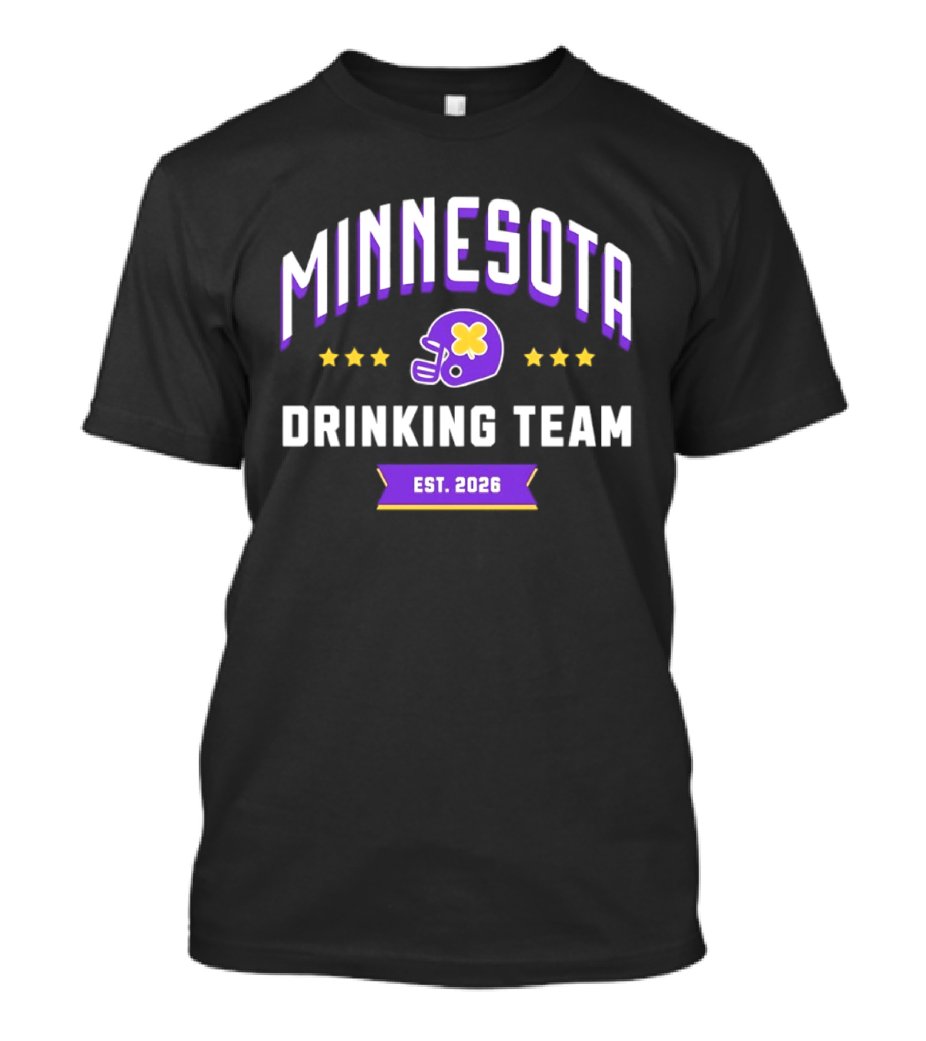 Minnesota Drinking Team Est 2026 Football Helmet Party Fun T-Shirt