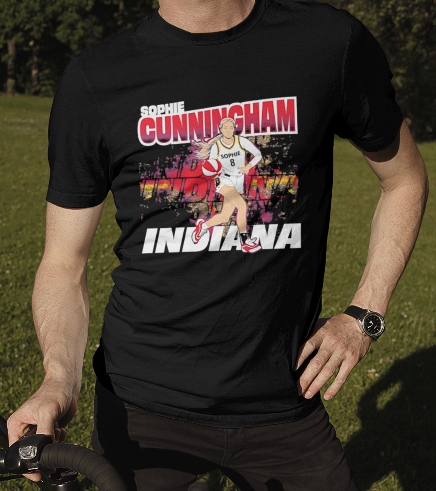 Sophie Cunningham Indiana Fever Basketball WNBA Athlete Action T-Shirt