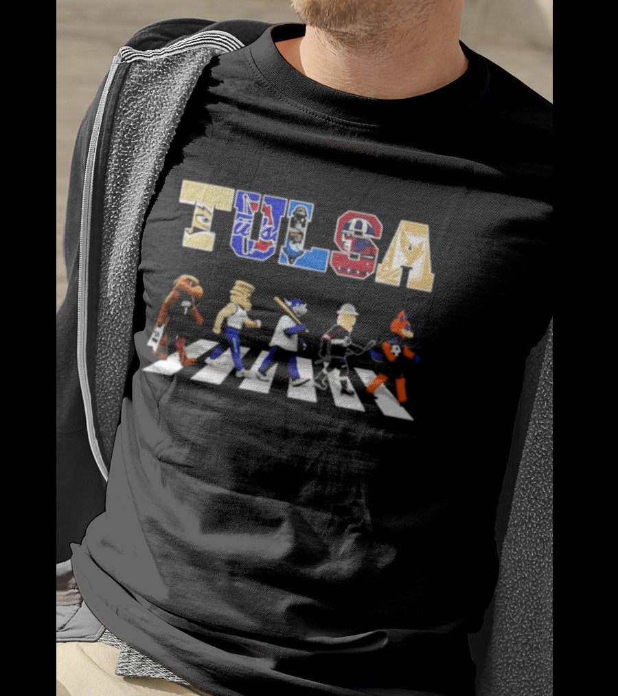 Tulsa Sports Team Mascots Abbey Road 2026 T-Shirt