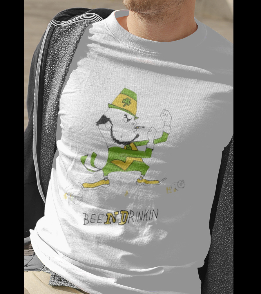 BeeNDrinkin Leprechaun Smoking St Patrick's Day Mischief T-Shirt