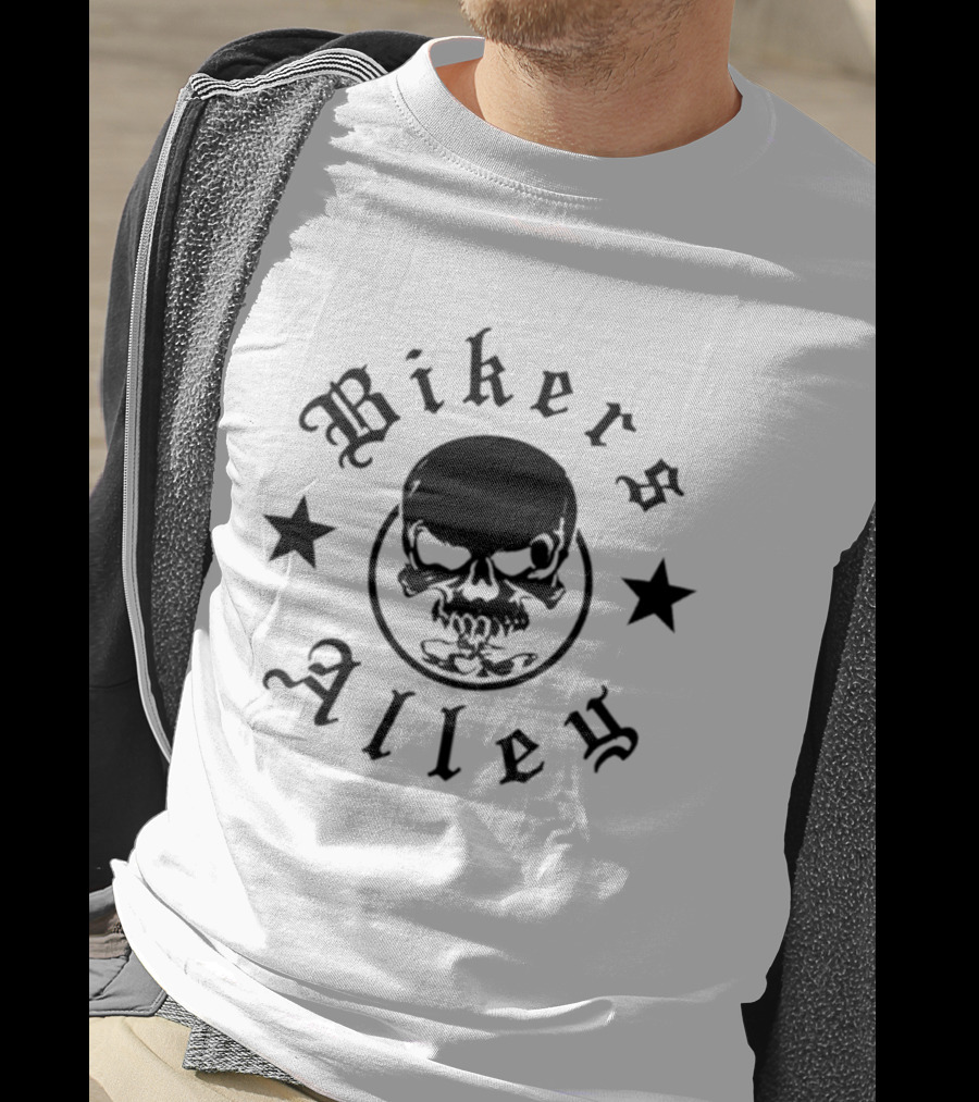 Bikers Alley Skull Stars T-Shirt