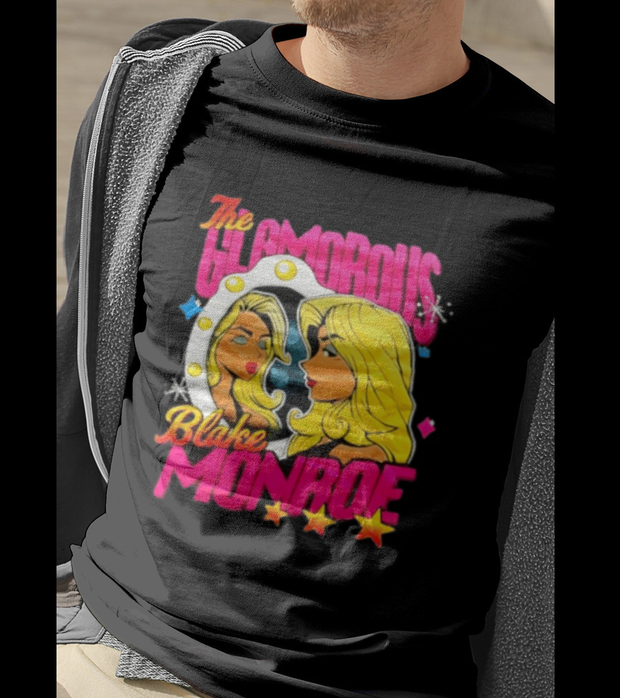 The Glamorous Blake Monroe WWE Wrestling Mirror Reflection Star Accents T-Shirt