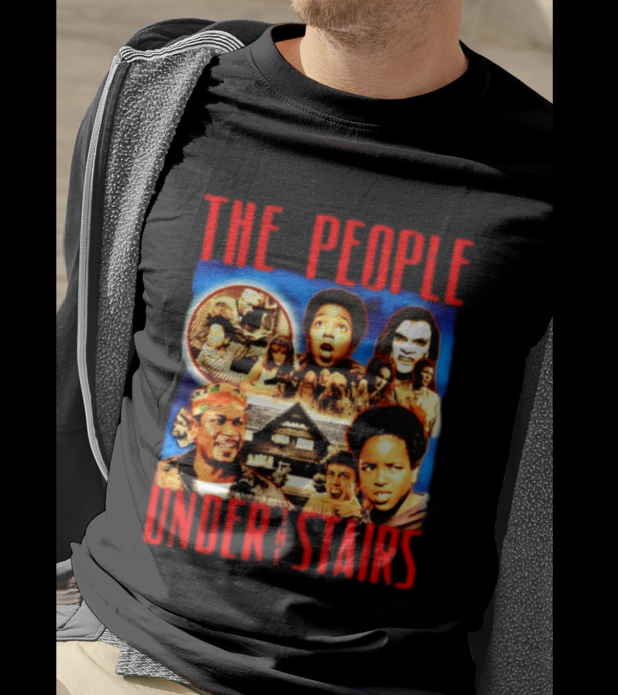 The People Under The Stairs Horror Movie Characters And Scenes Collage T-Shirt