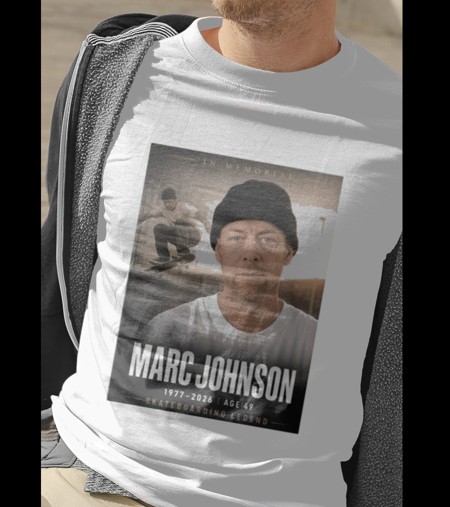 In Memoriam Marc Johnson 1977 2026 Skateboarding Legend T-Shirt