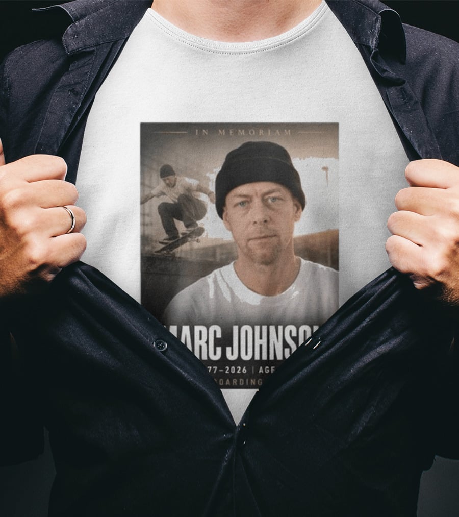 In Memoriam Marc Johnson 1977 2026 Skateboarding Legend T-Shirt