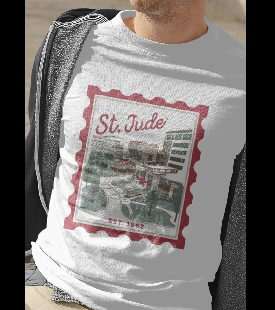 St. Jude Children's Research Hospital Est. 1962 Charity Stamp T-Shirt