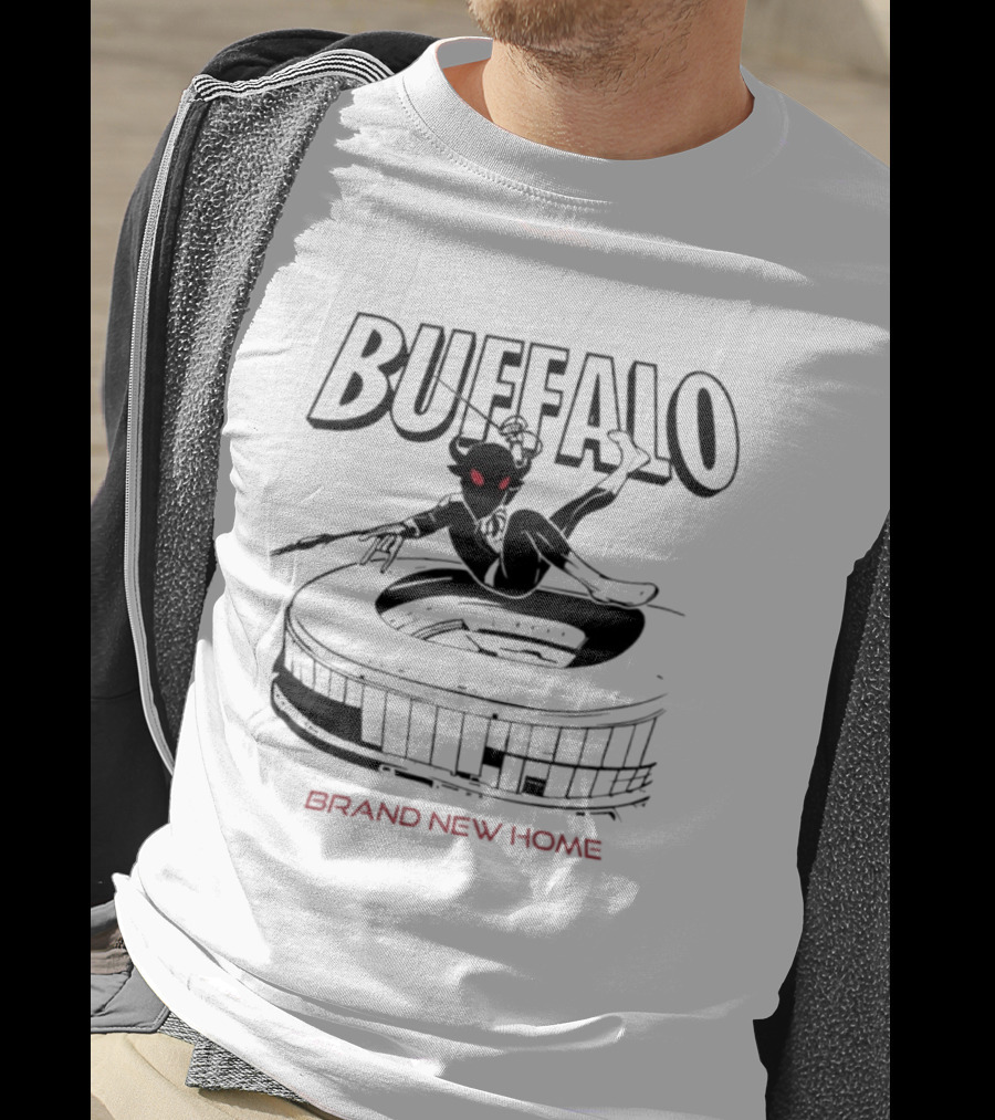 Buffalo Spider Man Swinging Brand New Home Stadium Marvel T-Shirt