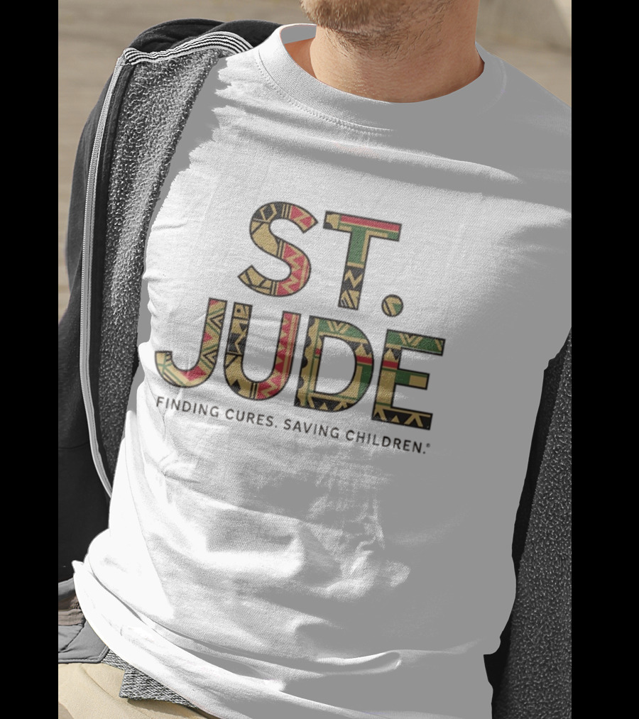 St. Jude Finding Cures Saving Children Bold Tribal T-Shirt