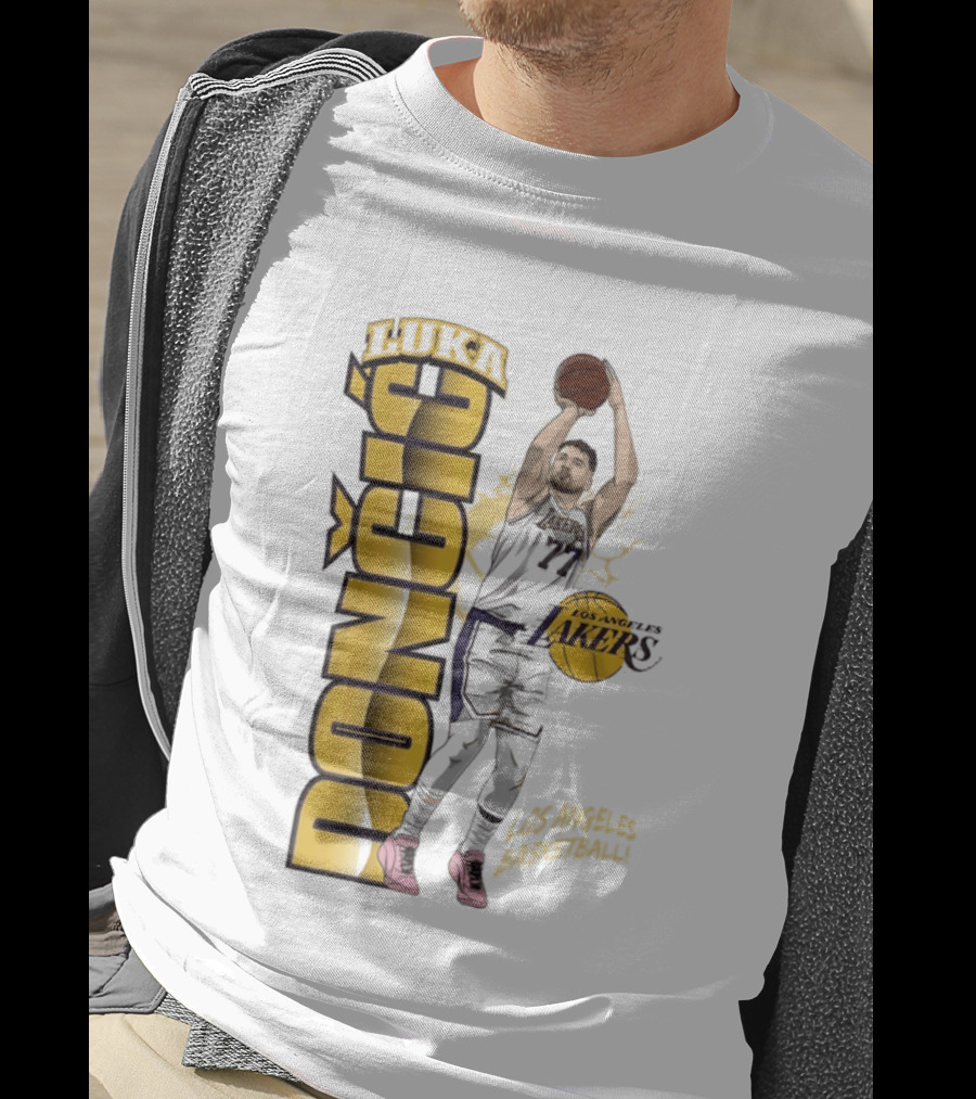 Los Angeles Lakers Luka Dončić Basketball Moment 2026 NBA T-Shirt