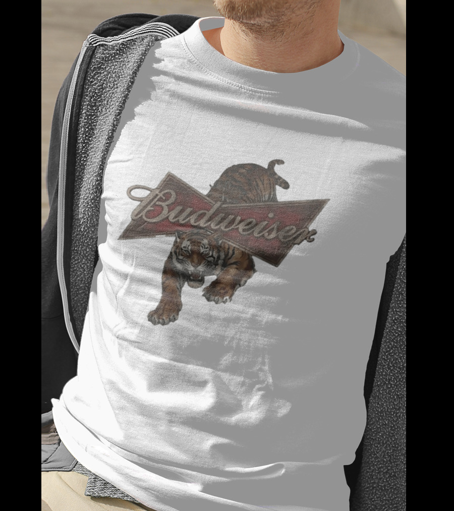Budweiser Tiger Logo Jumping Tiger T-Shirt