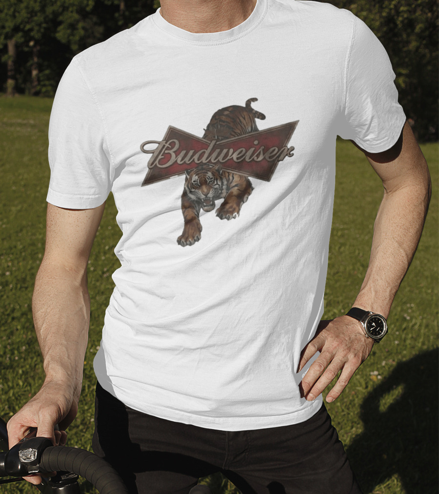 Budweiser Tiger Logo Jumping Tiger T-Shirt