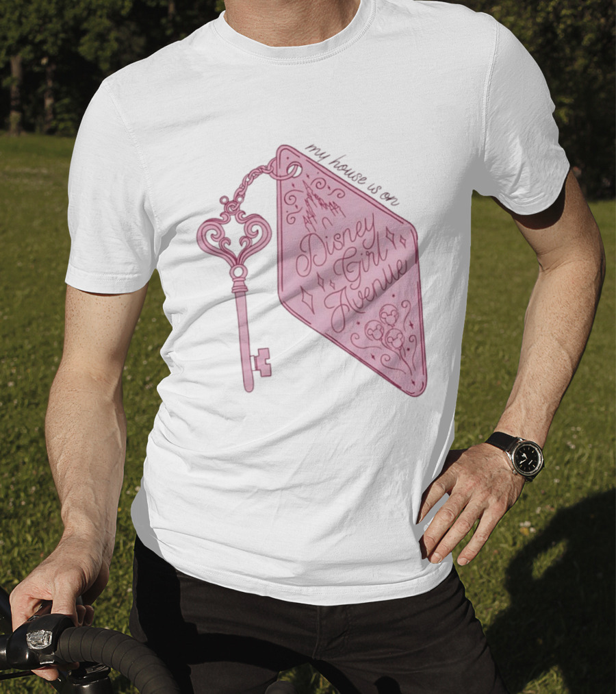 Disney Girl Avenue My House Is On Castle Key T-Shirt