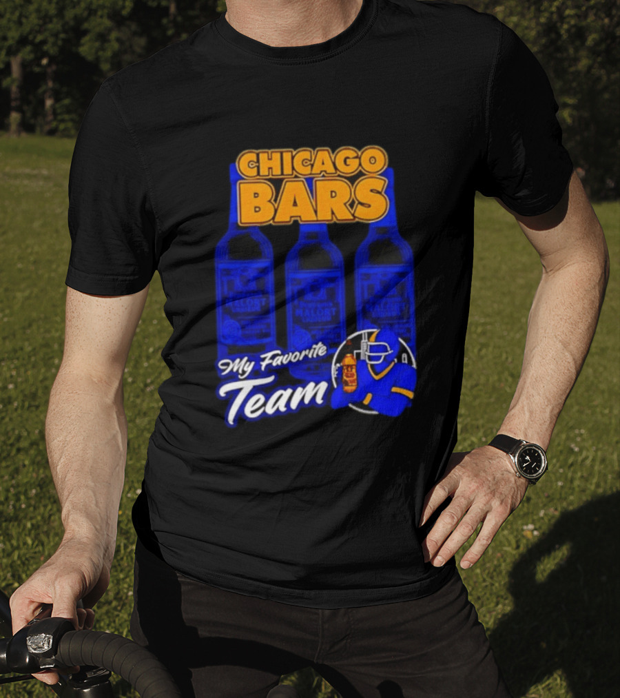 Chicago Bars My Favorite Team Jeppson's Malort Liqueur T-Shirt