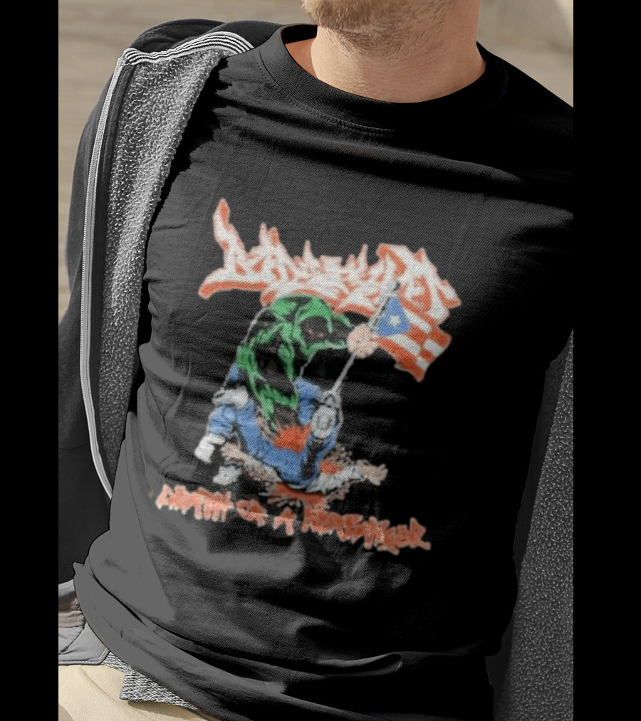 Death Of A Netbanger Puerto Rican Flag Street T-Shirt