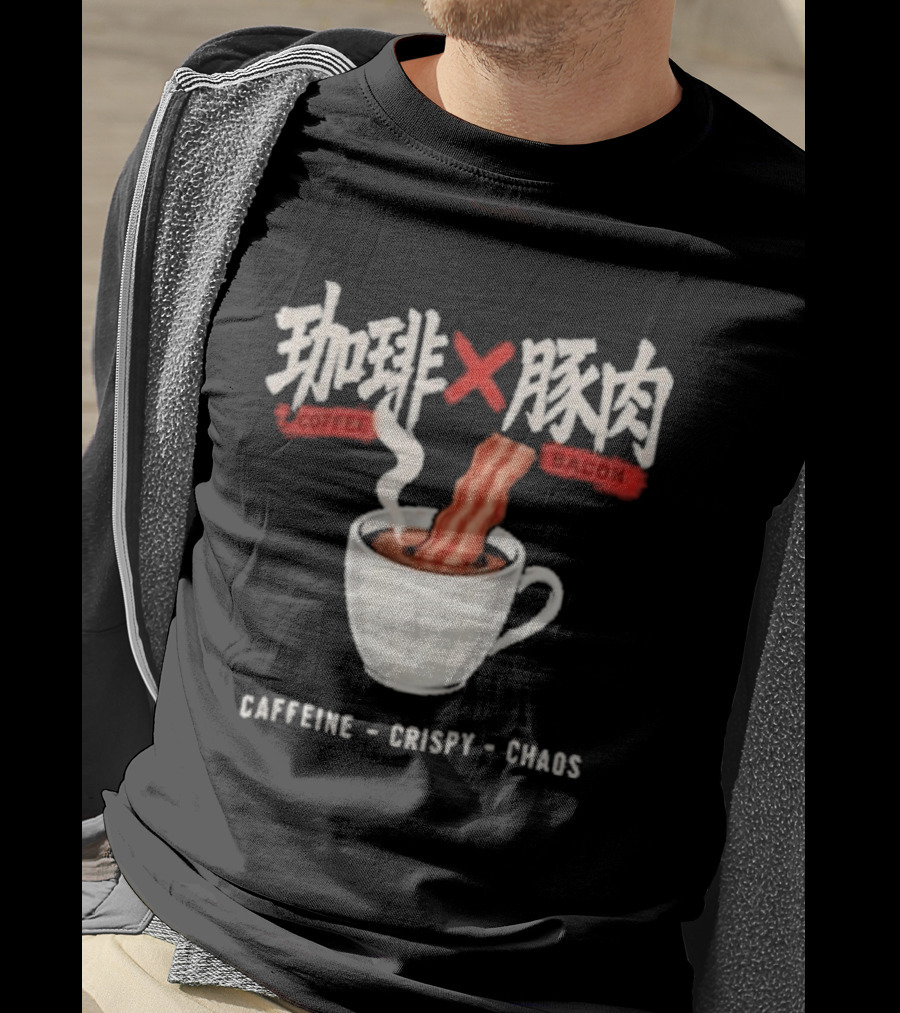 Caffeine Crispy Chaos Coffee X Bacon T-Shirt