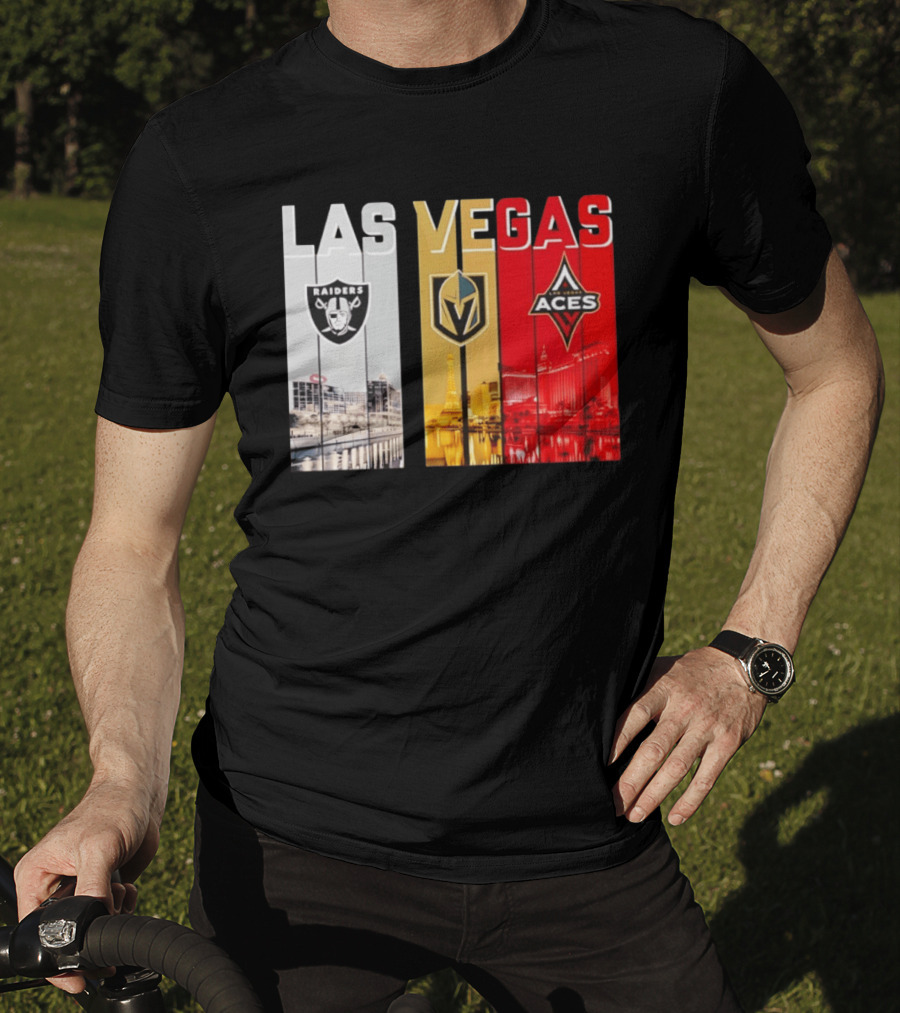 Las Vegas Raiders Golden Knights Aces Skyline T-Shirt