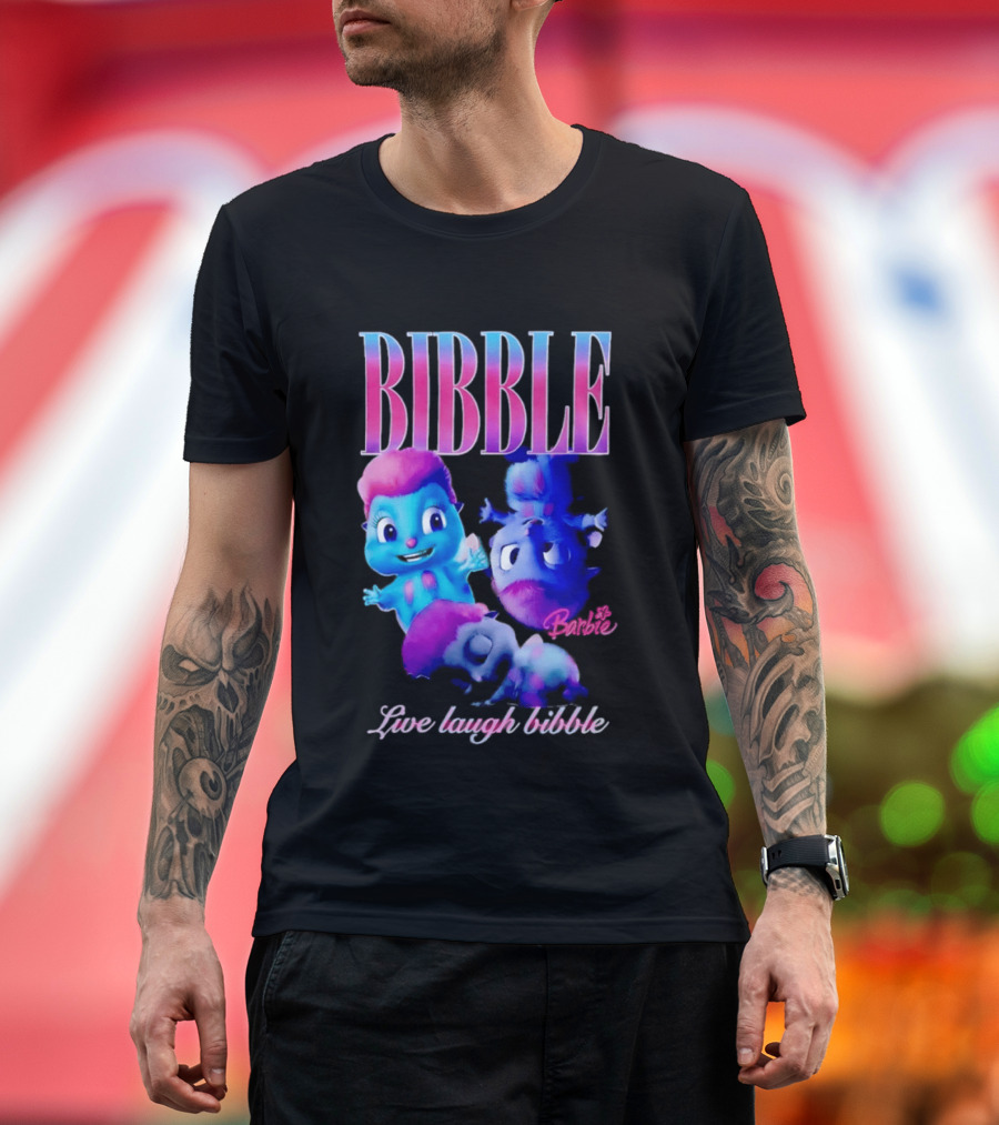 Bibble Live Laugh Barbie Cartoon Characters T-Shirt