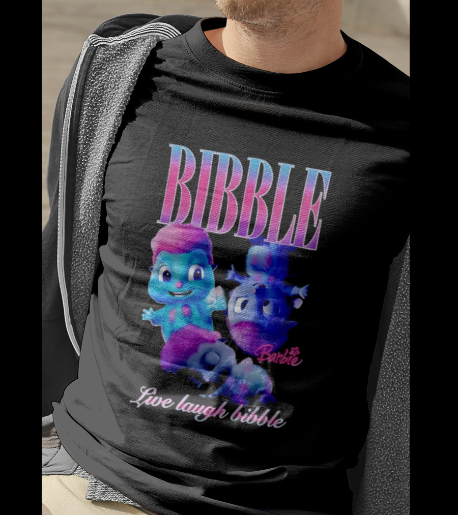 Bibble Live Laugh Barbie Cartoon Characters T-Shirt