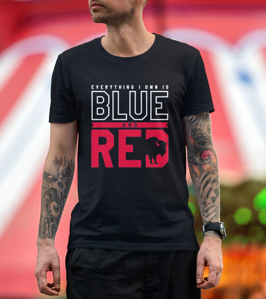 Everything I Own Is Blue And Red Buffalo Bills T-Shirt
