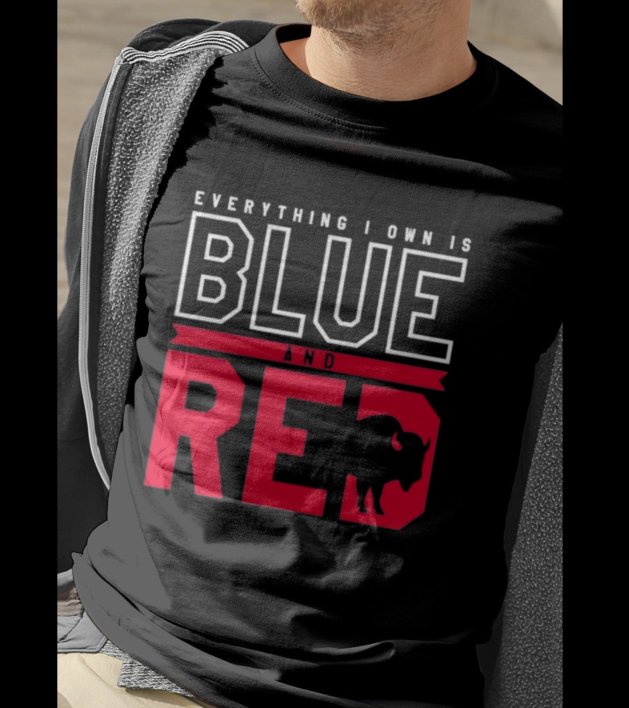 Everything I Own Is Blue And Red Buffalo Bills T-Shirt