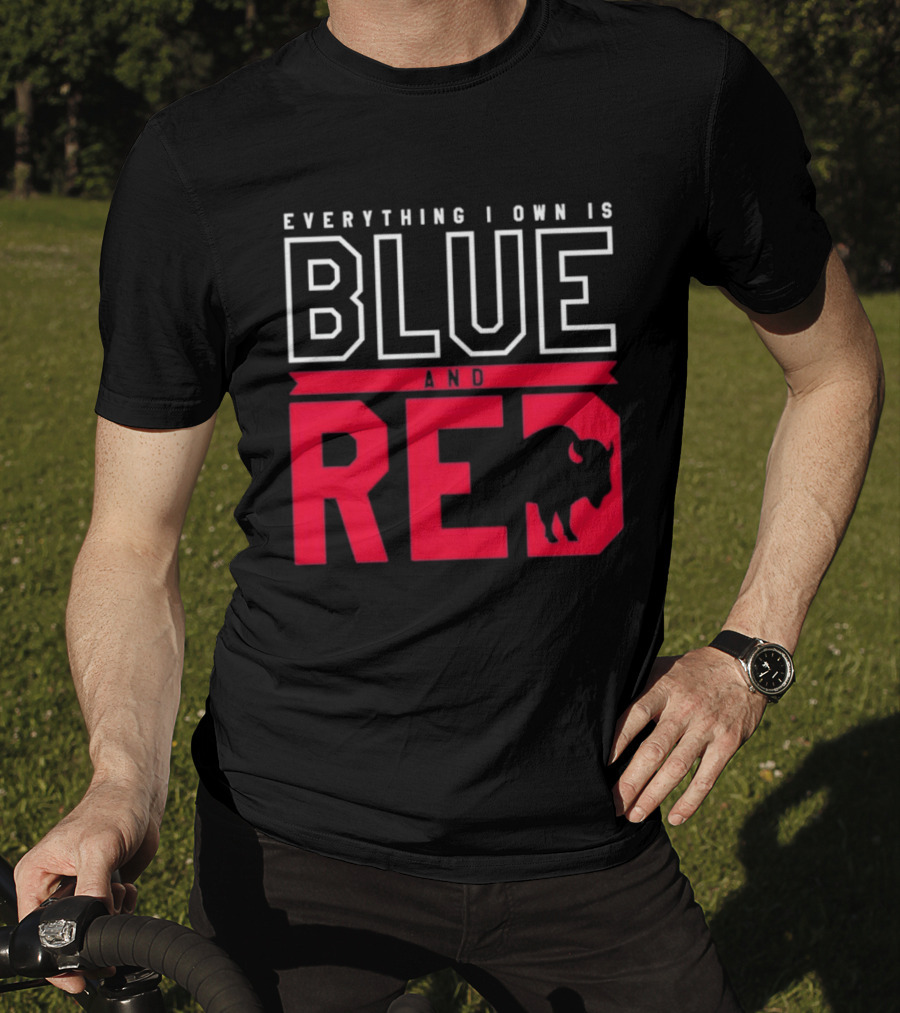 Everything I Own Is Blue And Red Buffalo Bills T-Shirt