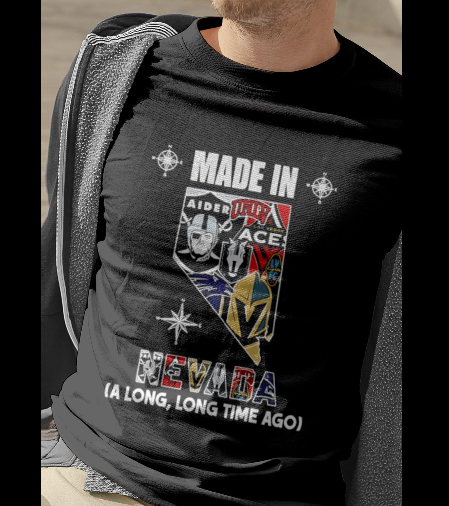 Made In Nevada Map Las Vegas Raiders 2026 Season A Long Long Time Ago T-Shirt