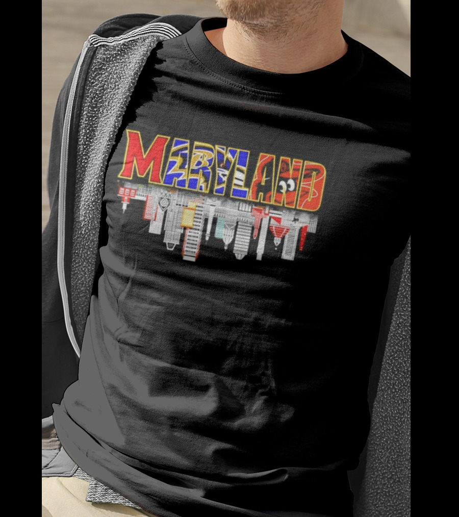 Maryland Sports Team City Skyline 2026 Urban Skyscraper Scene T-Shirt