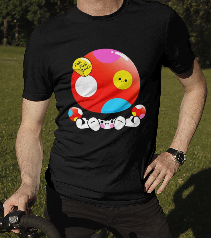 Mushroom Fun Times Bright Polka Dot T-Shirt