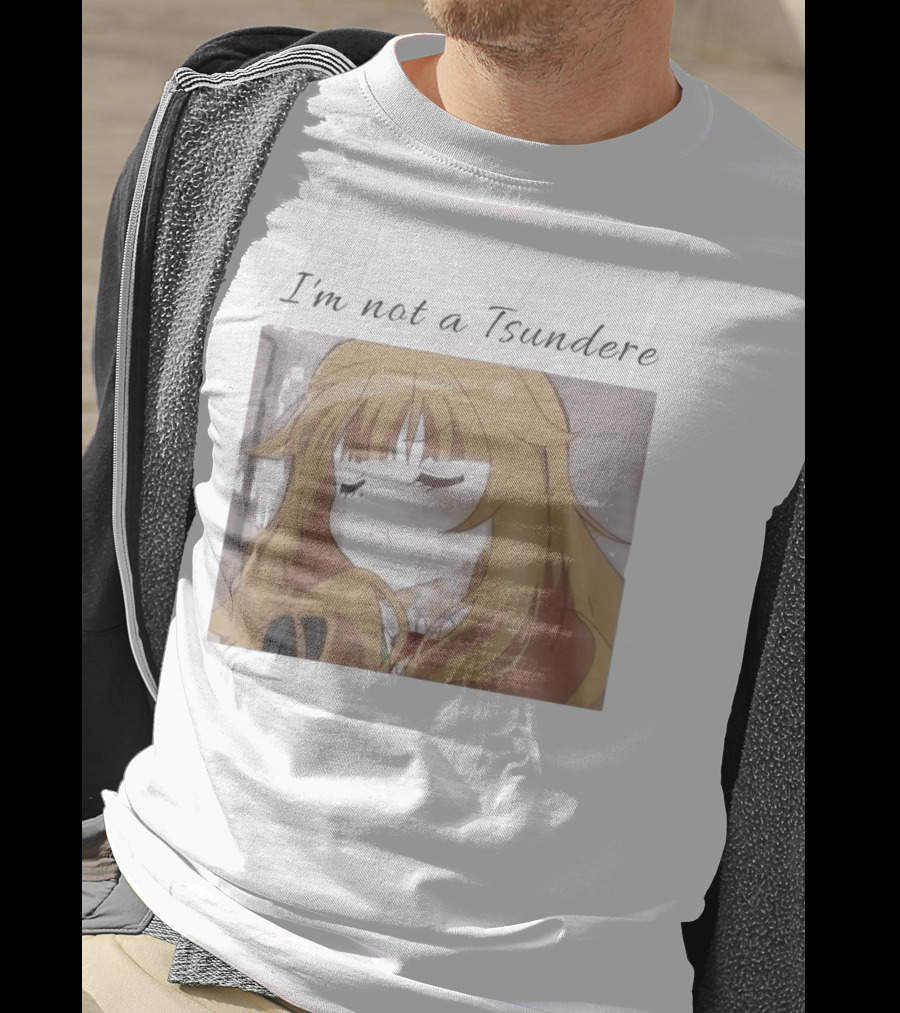 I'm Not A Tsundere Anime Expression Blonde Hair T-Shirt